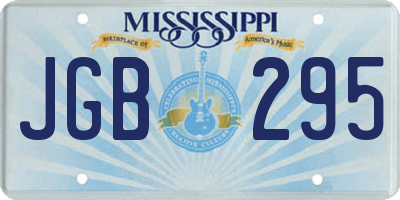 MS license plate JGB295
