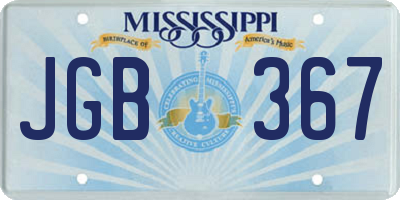 MS license plate JGB367
