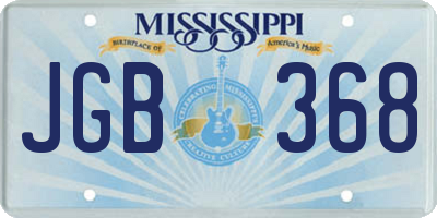 MS license plate JGB368