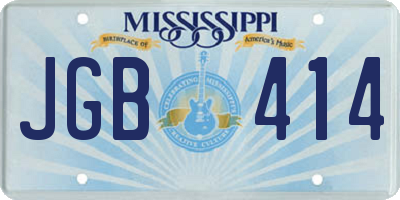 MS license plate JGB414