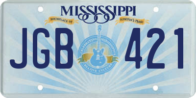MS license plate JGB421