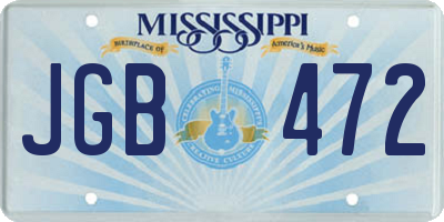 MS license plate JGB472