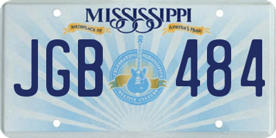MS license plate JGB484