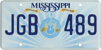 MS license plate JGB489