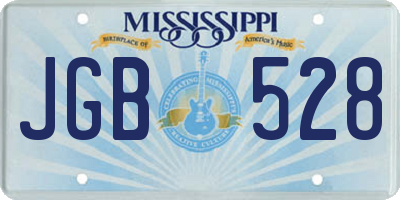 MS license plate JGB528