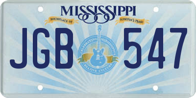 MS license plate JGB547