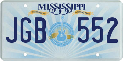 MS license plate JGB552