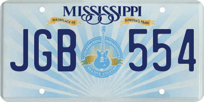 MS license plate JGB554