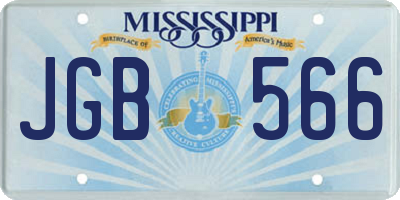 MS license plate JGB566