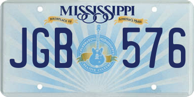 MS license plate JGB576