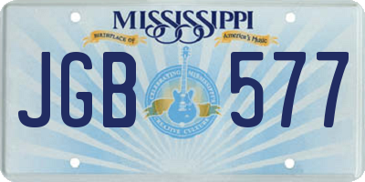 MS license plate JGB577