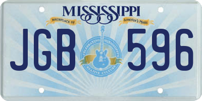 MS license plate JGB596