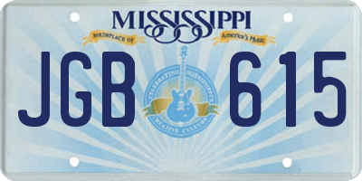 MS license plate JGB615