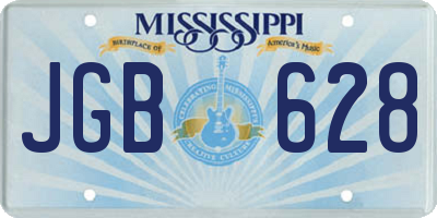 MS license plate JGB628