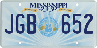 MS license plate JGB652