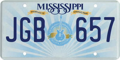MS license plate JGB657
