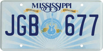 MS license plate JGB677