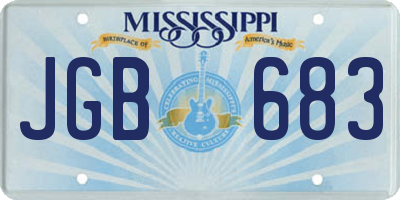 MS license plate JGB683