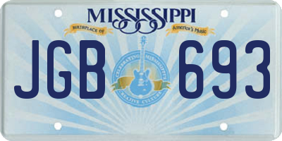 MS license plate JGB693