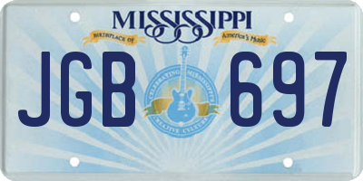 MS license plate JGB697