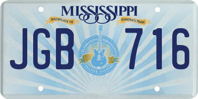MS license plate JGB716