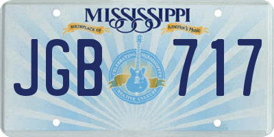 MS license plate JGB717