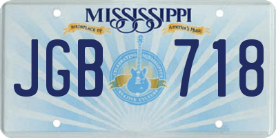 MS license plate JGB718