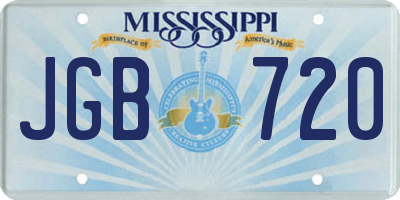 MS license plate JGB720