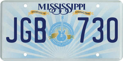 MS license plate JGB730