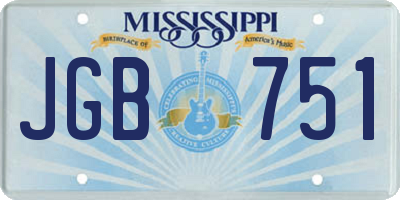 MS license plate JGB751