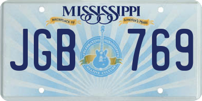 MS license plate JGB769