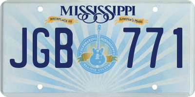 MS license plate JGB771