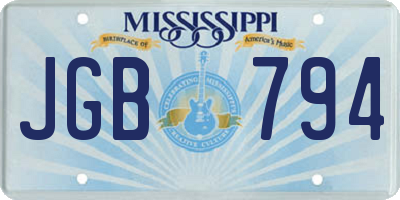 MS license plate JGB794