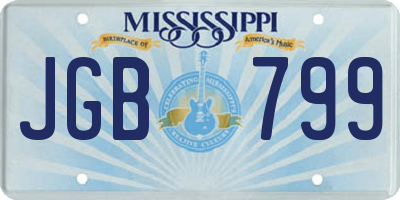 MS license plate JGB799