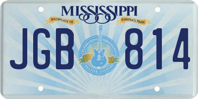 MS license plate JGB814