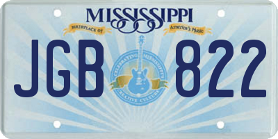 MS license plate JGB822