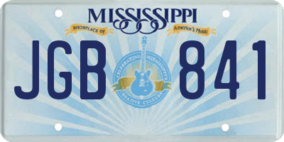 MS license plate JGB841