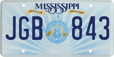 MS license plate JGB843