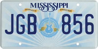 MS license plate JGB856