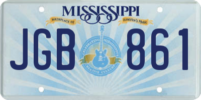 MS license plate JGB861