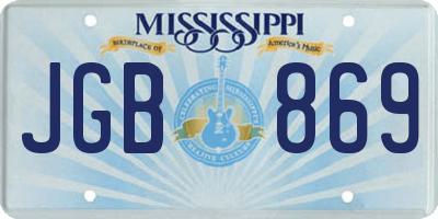 MS license plate JGB869