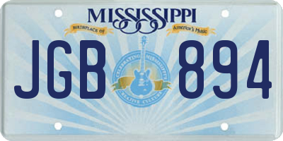 MS license plate JGB894