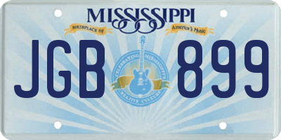 MS license plate JGB899