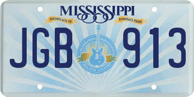 MS license plate JGB913