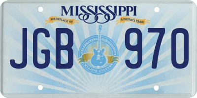 MS license plate JGB970
