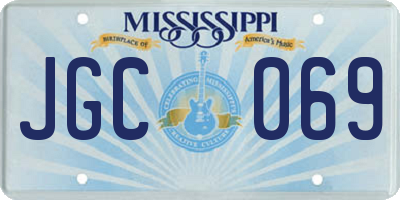 MS license plate JGC069