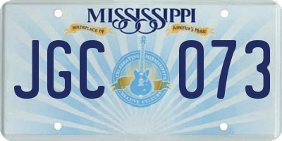 MS license plate JGC073