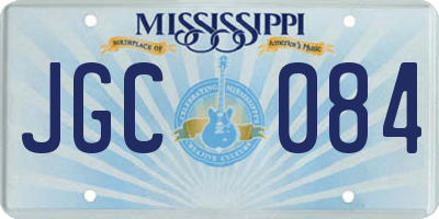 MS license plate JGC084