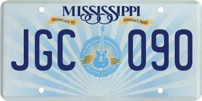MS license plate JGC090