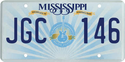 MS license plate JGC146